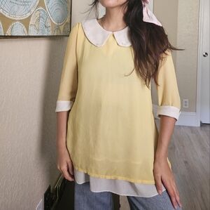 Cute yellow long blouse